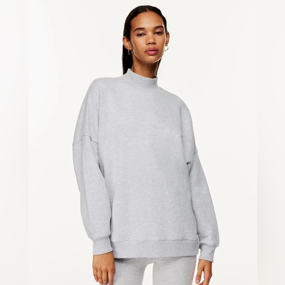 TNA cozy fleece mega mock sweatshirt